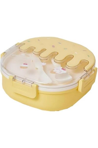 Twisoo Bento Stainless Steel Lunch Box for Kids Adults, 3 Compartment, Double Decker, BPA Free, Leak
