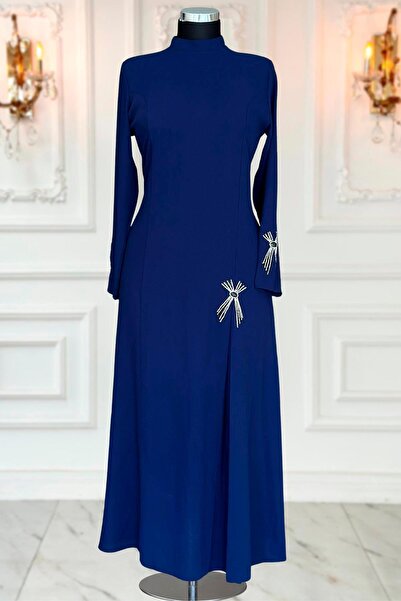 Amine Hüma Tuay Abiye Elbise Lacivert