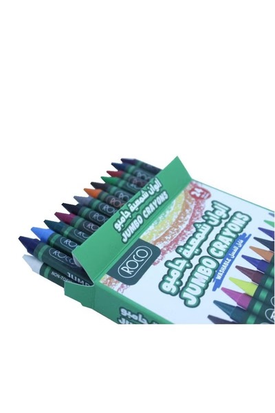 Roco أقلام شمع جامبو - 24 لونًا متنوعة
