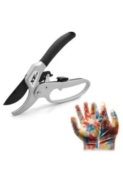 beorol Hedge shears, shrubs, bypass type, wooden handle, 50 cm,