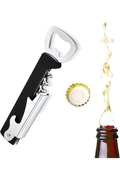 Kiesa Ανοιχτήρι μπουκαλιών από ατσάλι, ανοιχτήρι κρασιού 2 σε 1