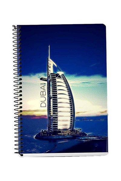 Stylizedd Burj Al Arab- Dubai A5 Spiral Notebook