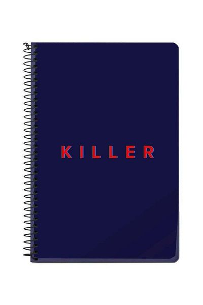 Stylizedd Killer Printed A5 Spiral Notebook Blue/Red