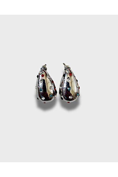civcivsim Steel Stone Drop Water Earrings