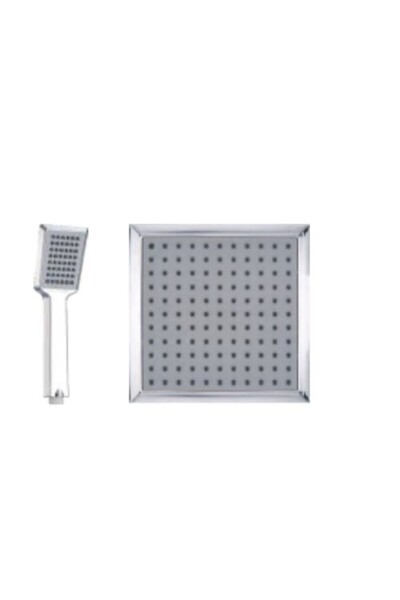 Duxxa Norma paslanmaz kare tepe duş başlık seti tepe duş başlığı el duşu yağm...