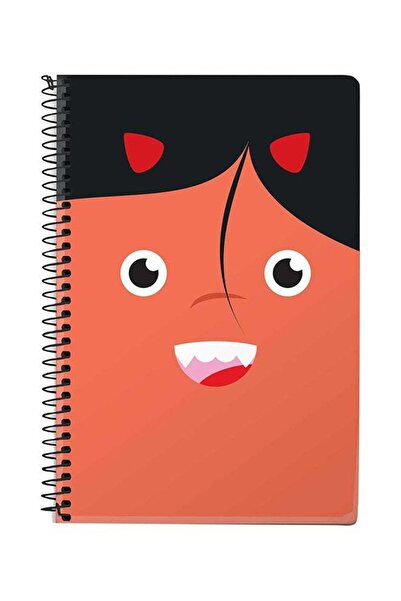 Stylizedd دفتر ملاحظات حلزوني لطيف بحجم A5 على شكل كيوبيد متعدد الألوان