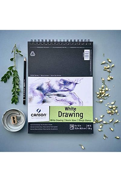 Canson Pure White Draw 9X12 24Sheet
