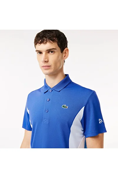 Lacoste SPORT x Novak Djokovic Ανδρικό μπλε πόλο κανονικής εφαρμογής