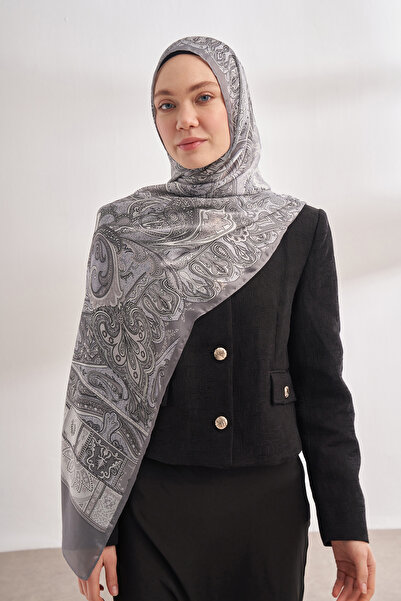 ARMANDA İTHAL VUAL MYSTIC DESEN ŞAL - GRİ