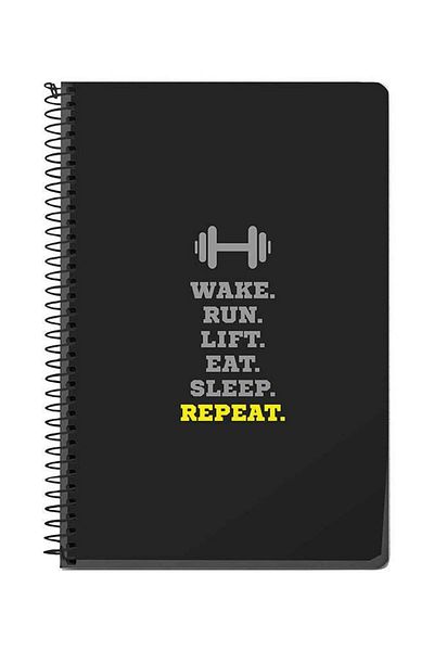 Stylizedd Routine A5 Spiral Notebook Black