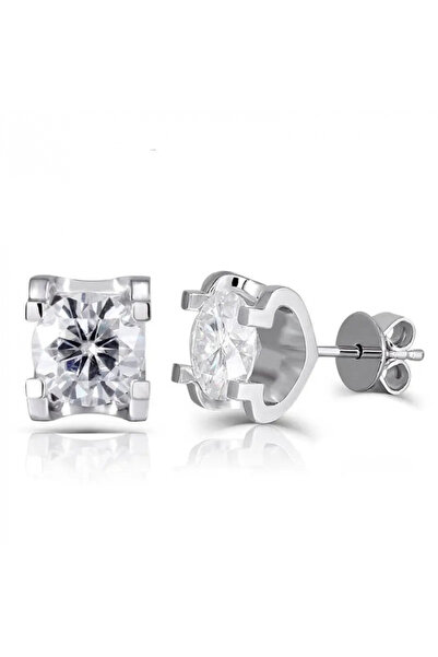 Moissanite C Claw Earrings