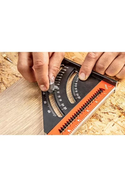 NEO Carpenter/Square Ruler, Folding, Aluminum, Triangular, 185 x 317 mm,