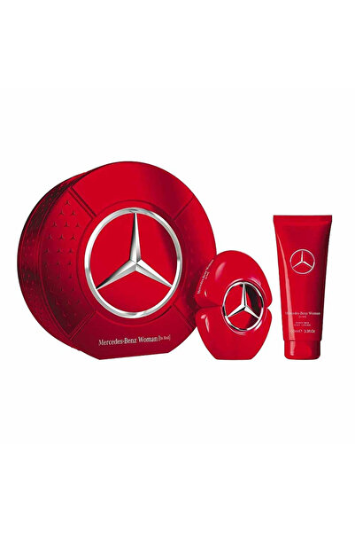 Mercedes Benz مجموعة إن ريد للنساء أو دو بارفان 90 مل مع لوشن للجسم 100 مل