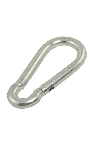 OEM Metal carabiner for swing/hammock, Capacity 200kg, 8x3.5cm, Silver