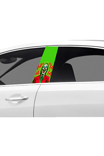 Çağlayan Reklam رقائق تغطية عمود باب السيارة نمط الجوكر الأخضر (مجموعة يمين ي...