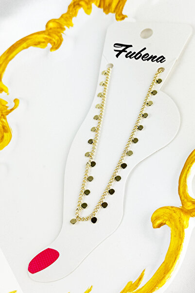 Fubena Yerli Üretim 14K Altın Kaplama 8874 Yuvarlak Sallantılı Halhal