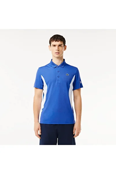 Lacoste SPORT x Novak Djokovic Ανδρικό μπλε πόλο κανονικής εφαρμογής