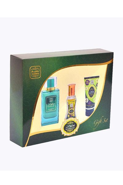 Naseem SADAAT Exclusive Gift Set for Men & Women | Premium Perfume, Alcohol-Free Roll-On, and Hydrating Bod