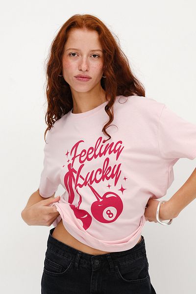 Addax Cherry Printed T-Shirt P10435-Asn75