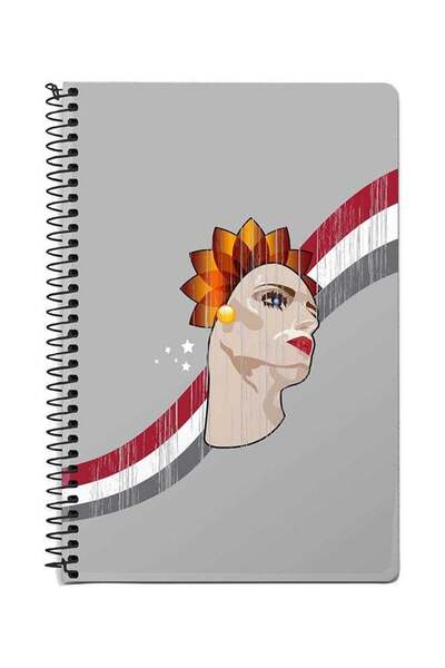 Stylizedd Lady Liberty A5 Spiral Notebook Multicolour