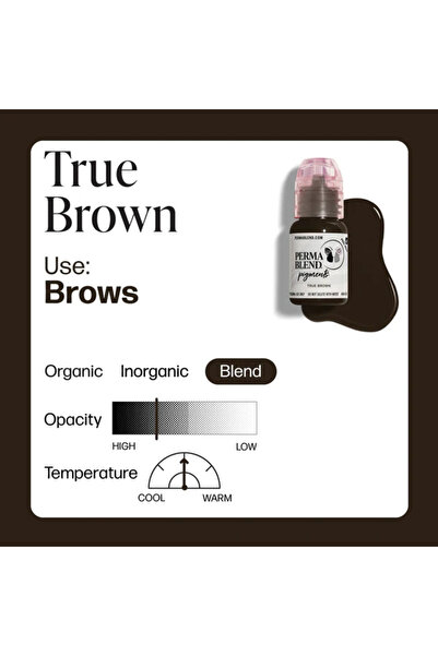 Perma Blend True Brown Permanent Makeup Eyebrow Pigment 15ml