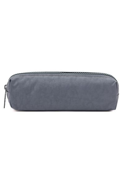 MUCCO 01106 Gray Water Resistant Crinkle Fabric Single Compartment Pen Holder Pencil Case