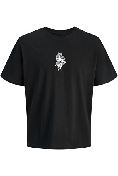 Jack & Jones Tricou JACK & JONES Miko Crew - 12278533-Μαύρο