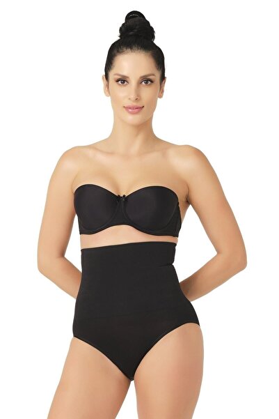 Ayça Черен корсет с двоен плъзгащ се ефект Emay 2029