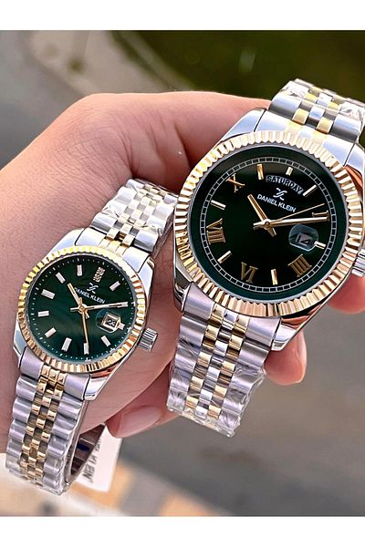 Daniel Klein 3 Atm Water Resistant Couple Watch for Men and Steel Cord Couples Cf.Pk.12994.P2