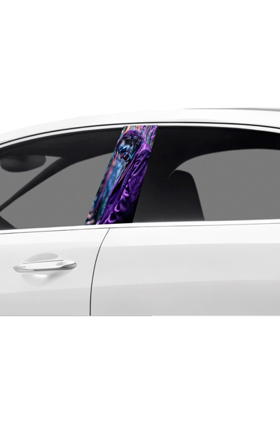 Çağlayan Reklam رقائق تغطية عمود باب السيارة بنمط الجوكر (مجموعة اليسار واليم...