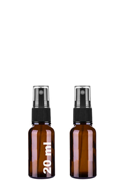 Afracam 20 ml Amber Kapaklı Siyah Sprey 20 Cc Fısfıs Kolonya Dezenfektan Kahv...