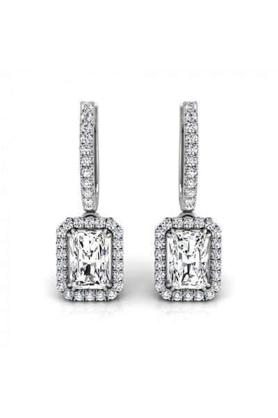 Moissanite Royal Radiant Earrings