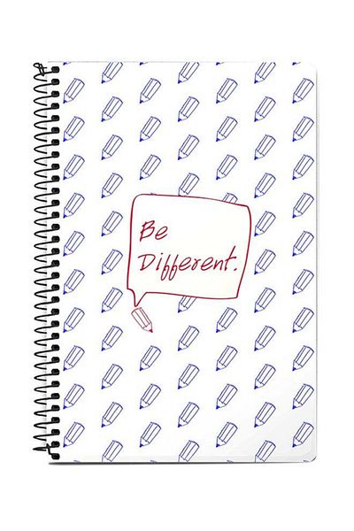 Stylizedd Be Different A5 Spiral Notebook White