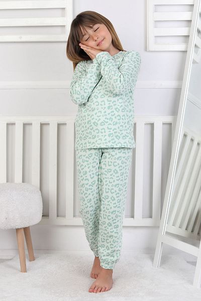 ZUZUNGA Little Sleep Hunter - Wild Comfort Series Leopard Patterned Girls' Pajama Set
