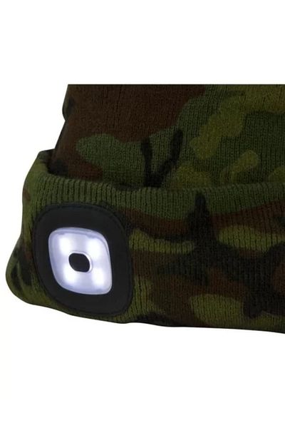 Strend Pro Hat with Head Lamp, Camouflage Model, 4 x SMD LED