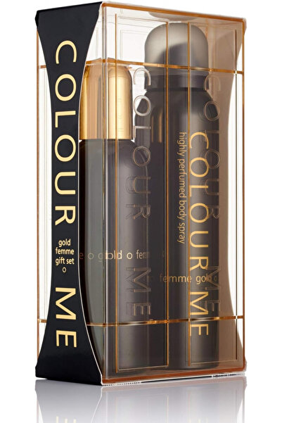 Milton Lloyd مجموعة كولور مي جولد للنساء 100 مل أو دي تواليت مع سبراي للجسم 1...