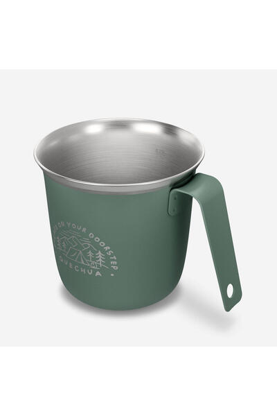Decathlon Quechua Outdoor Stainless Steel Cup - 0.3 L - Green - 500