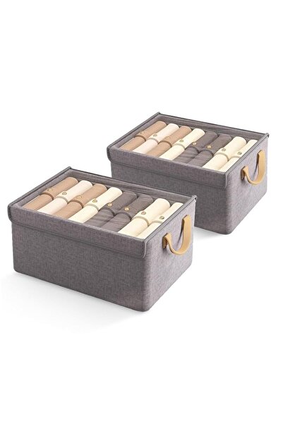 Generic صندوق تخزين منظم للملابس قابل للطي من KVRL - منظم ذو سعة كبيرة للقمصا...