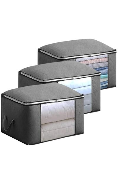 Generic حقائب تخزين كبيرة من ساجريني، عبوة من 3 حقائب تخزين ملابس قابلة للطي ...