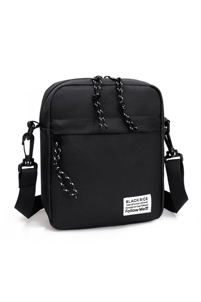 OEM Geantă crossbody, Nylon, 21x17x7 cm, Negru