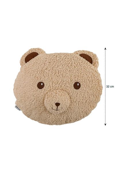 LC Waikiki Lcw Home Beige Teddy Bear Figured Filled Plush Baby Throw Pillow 32 cm