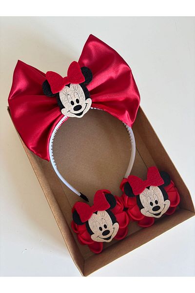 Minnie Mouse Red Crown Buckle Set