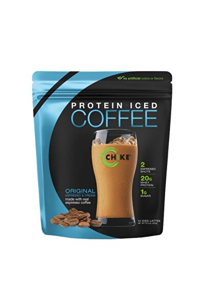 CHIKE التغذية البروتين القهوة المثلجة 434 جرام إسبريسو الأصلي مع الكريمة