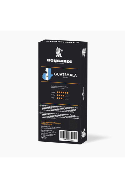 Bongardi Coffee Guatemala Blend Nespresso Compatible Aluminum Capsule Coffee 10 Pieces