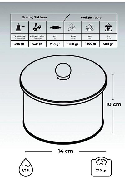 FARALYAHOME Metal Multi-Purpose Storage Container 14X10 Cm, 1.3 Liter, Tales Nutcracker