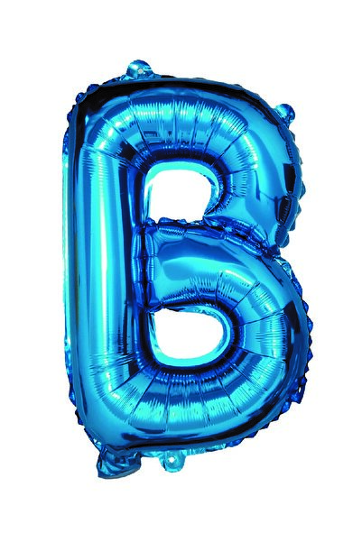 SDX Market Balon folie metalizată albastră, Mirific Party, litera B, 40 cm