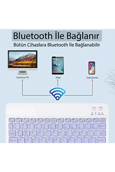 Yesnıce Lenovo Idea Tab Pro 12.7 TB373FU Uyumlu Standlı Kılıf Ve Dokunmatik Kalem Ve Klavye ve Mouse