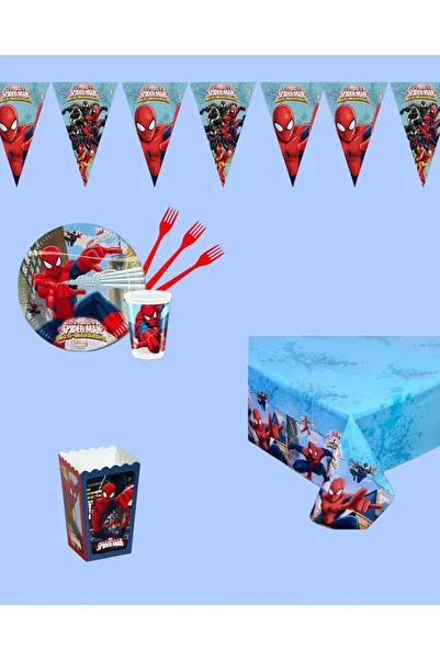 Zayna's Spider-Man Concept Party Set Supplies for 32 People