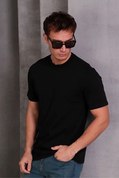 Aymood Men's Relax Fit Crew Neck 100% Cotton Relaxed Fit Basic T-Shirt