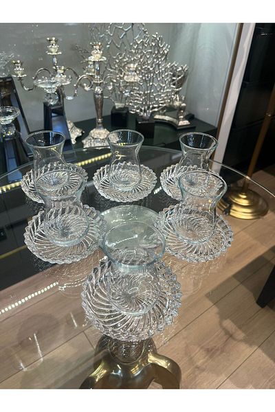 P&ORA PREMIUM KITCHEN PRODUCTS New Crystal Plate Simple 6 Person Tea Set